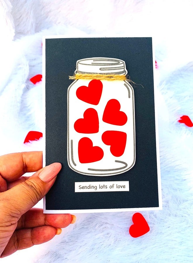 Crafted Forever Lots of Love Greeting Card with envelope 4X6 inches for Anniversary/Valentine Day/spouse birthday/partner birthday heavy paper used, inside blank - Image 3